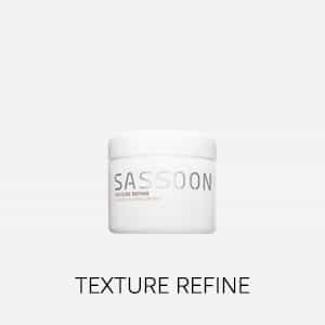 Sassoon Texture Refine: A light filtered clay that provides a matt finish with a hydrated look.