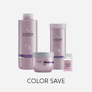 System Professional Color Save for colored hair for profound hair fiber regeneration and protection