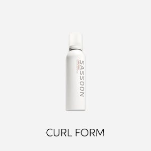 Sassoon Curl Form: An amazing tool for 3-way Curl definition - it gives optimal lustre and bounce with the conditioning properties of a conditioner.